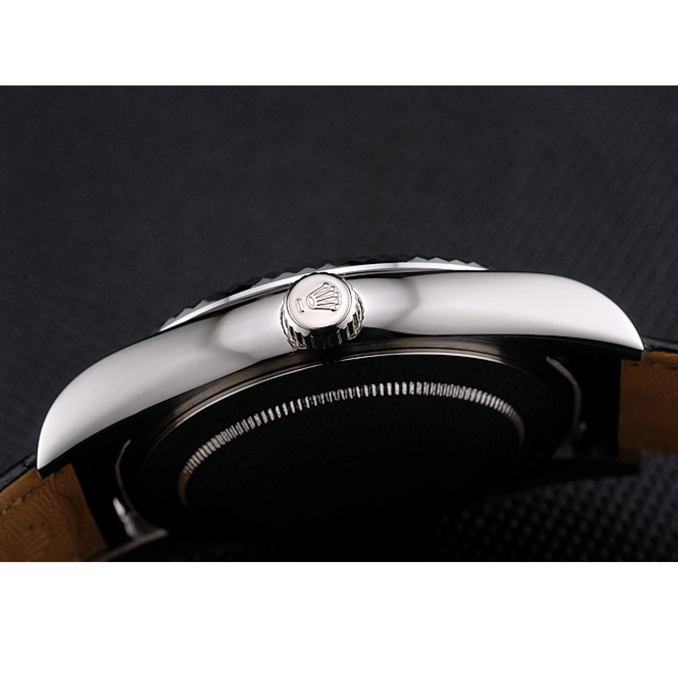 AAA Replica Watches Steel Dweller Case Leather Strap Stainless Sky Dial Black Black Rolex 0701